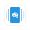 The app has a logo with a blue background and a white illustration drawing of a brain